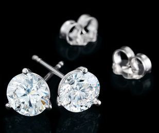 1CTW Diamond Martini Stud Earrings - High Quality - Image 2